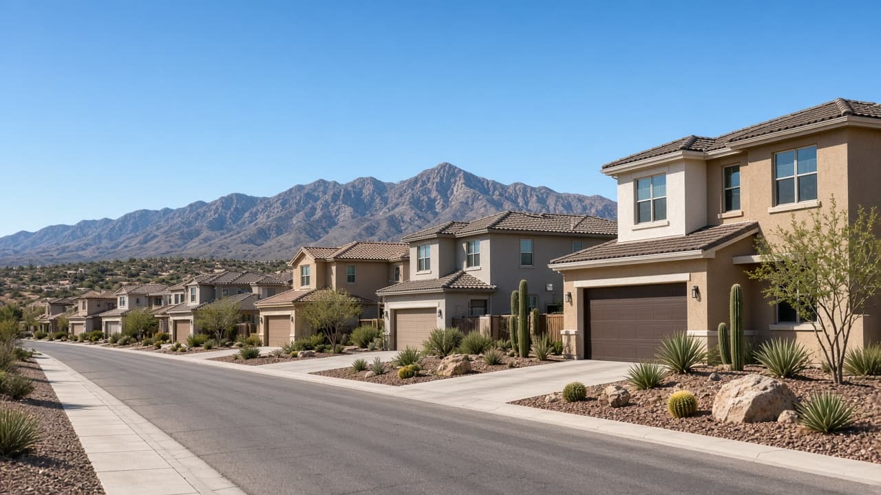 Centennial Hills northwest Las Vegas homes with mountain backdrop